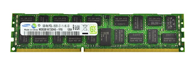 Memory RAM 1x 8GB Samsung ECC REGISTERED DDR3  1066MHz PC3-8500 RDIMM | M393B1K73DH0-YF8